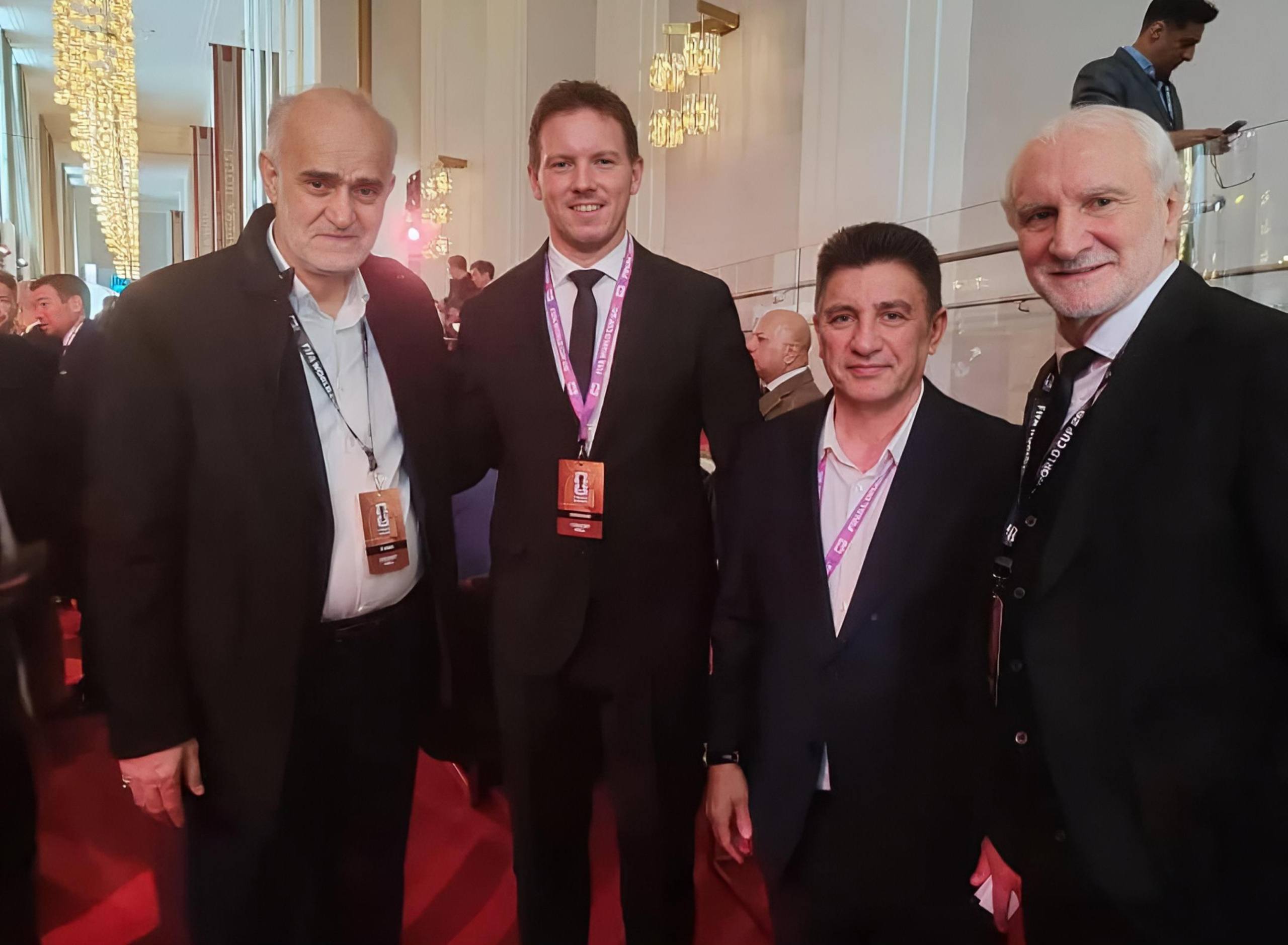 دیدار قلعه‌نویی با سرمربیان آلمان و اسپانیا در مراسم قرعه‌کشی جام جهانی ۲۰۲۶ + عکس