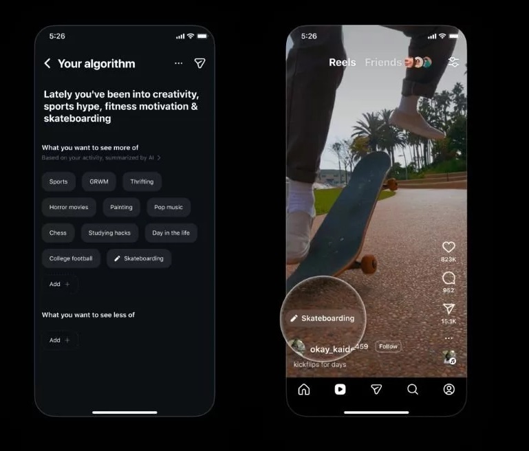 چطور با ابزار Your Algorithm اینستاگرام فید ریلها را کنترل و شخصیسازی کنیم؟ ابزار Your Algorithm اینستاگرام