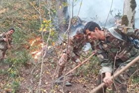 آخرین وضعیت آتش‌سوزی جنگل‌های الیت در مازندران (۲ آدر ۱۴۰۴)