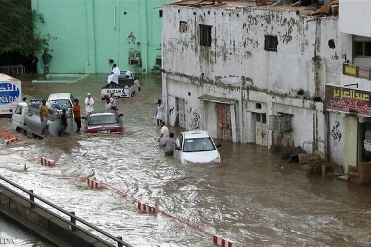 ویدئو| بارش شدید در جده