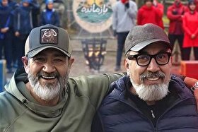 عکس مهران غفوریان و سیامک انصاری روی سیبل در ادامه واکنش به برنامه «بازمانده» + فیلم