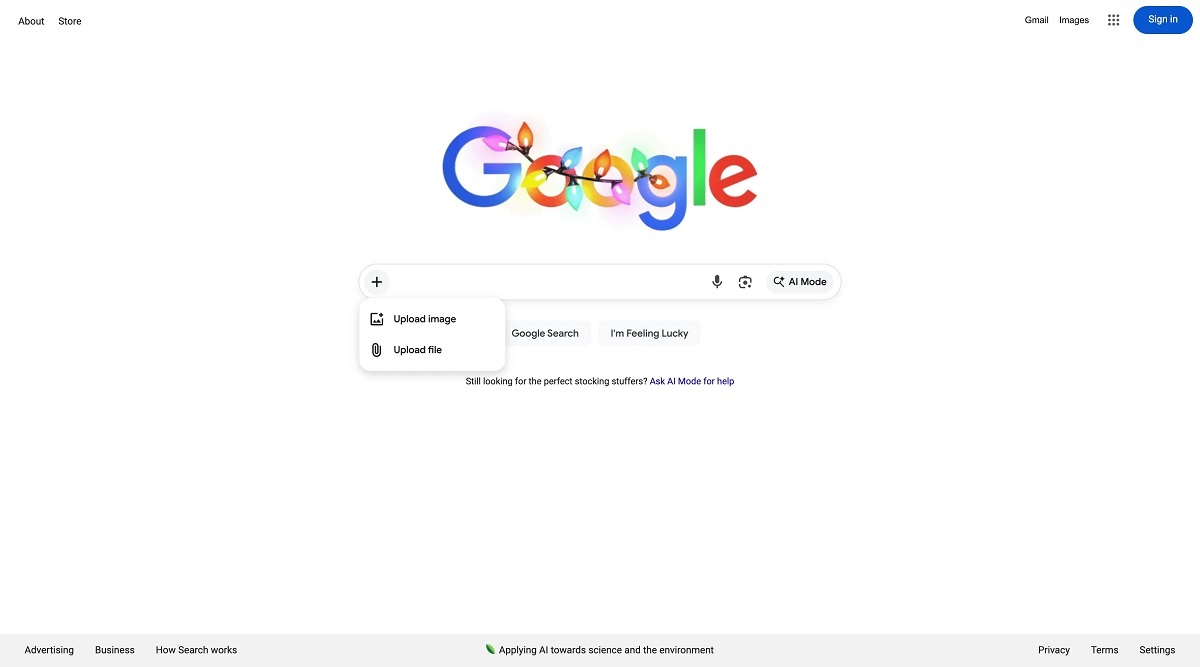 اضافه‌شدن یک منوی جدید به صفحه‌ی اصلی جست‌وجوی گوگل (۲۵ آذر ۱۴۰۴)