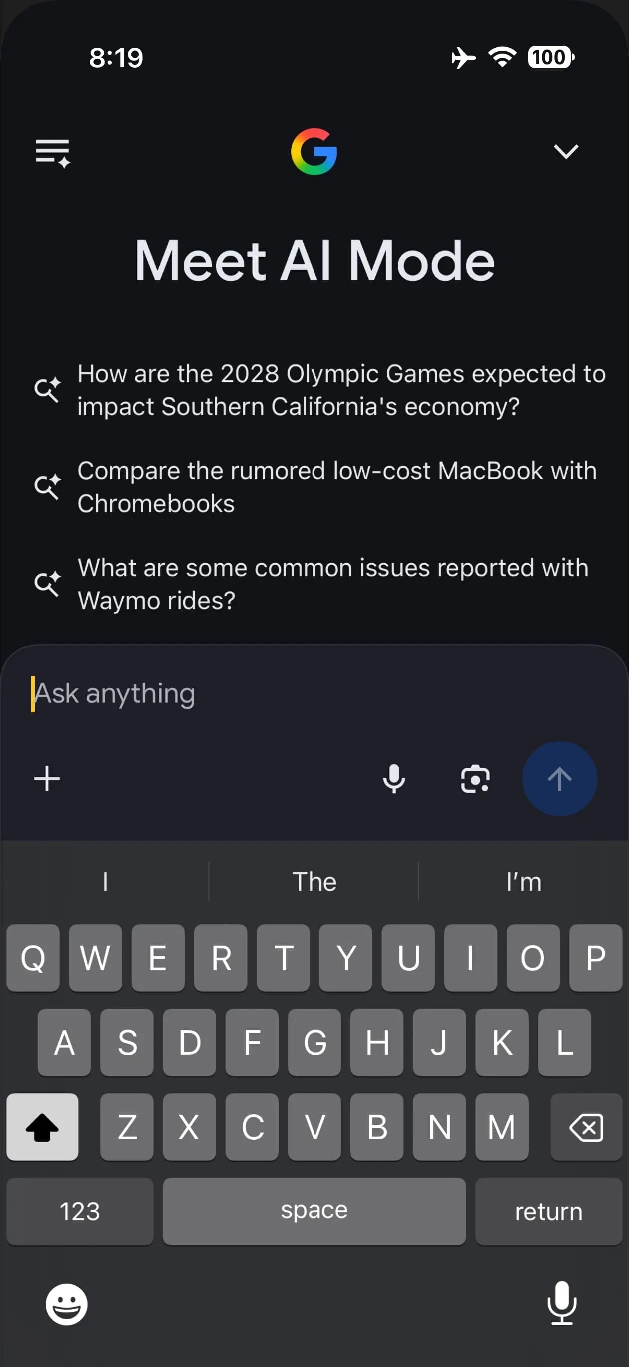 اضافه‌شدن یک منوی جدید به صفحه‌ی اصلی جست‌وجوی گوگل (۲۵ آذر ۱۴۰۴)