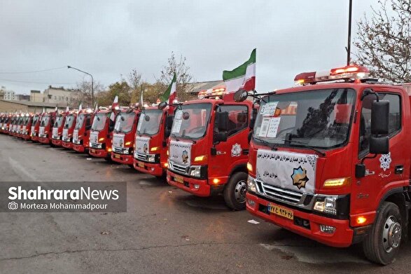 آیین تحویل ۳۷ دستگاه ماشینآلات آتشنشانی و خدمات شهری به شهرداریهای خراسان رضوی برگزار شد (۲۷ آذر ۱۴۰۴)