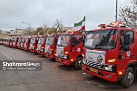 آیین تحویل ۳۷ دستگاه ماشین‌آلات آتش‌نشانی و خدمات شهری به شهرداری‌های خراسان رضوی برگزار شد (۲۷ آذر ۱۴۰۴)