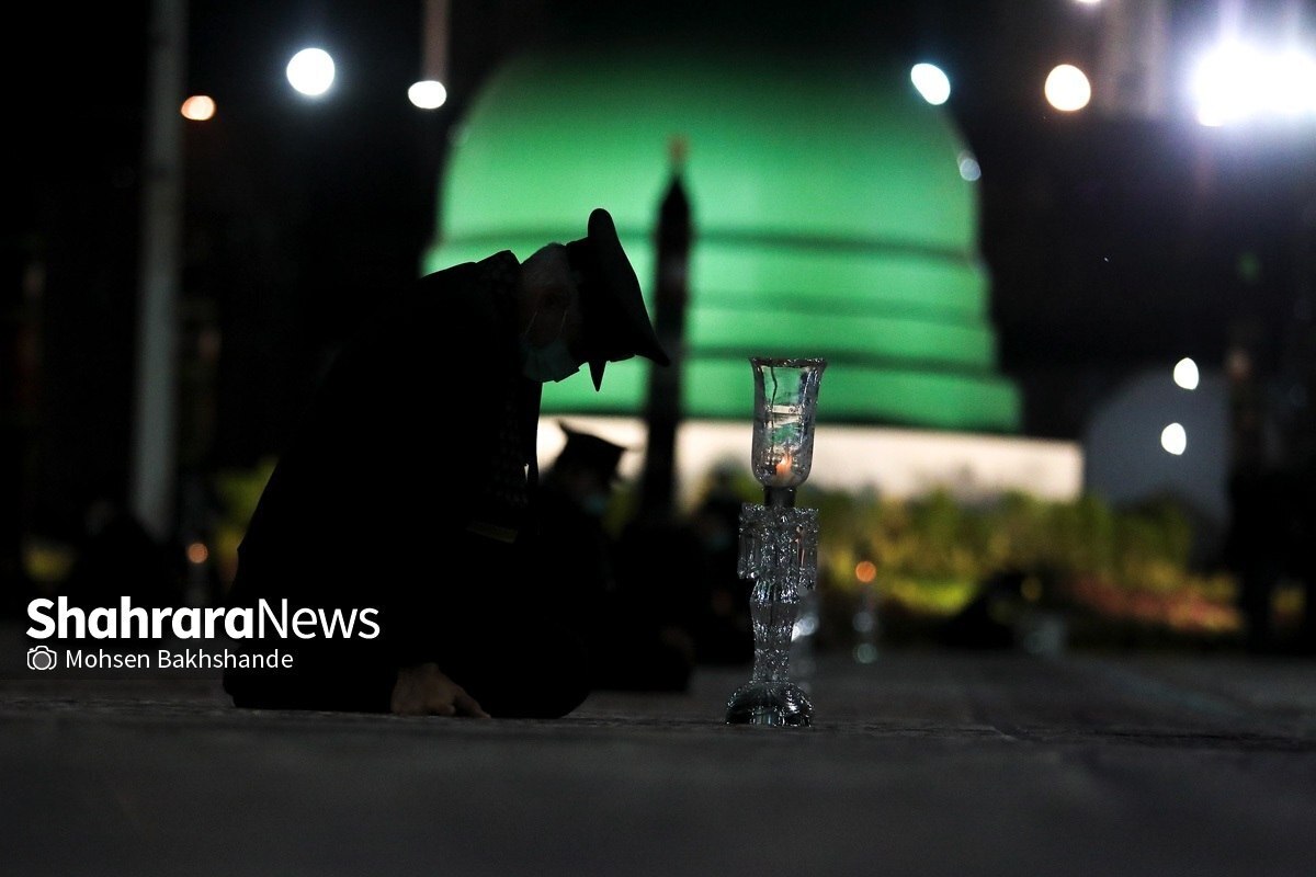 خداحافظ ای سوره کوثرم | مراسم شام غریبان شهادت حضرت زهرا(س) در حرم مطهر رضوی برگزار شد