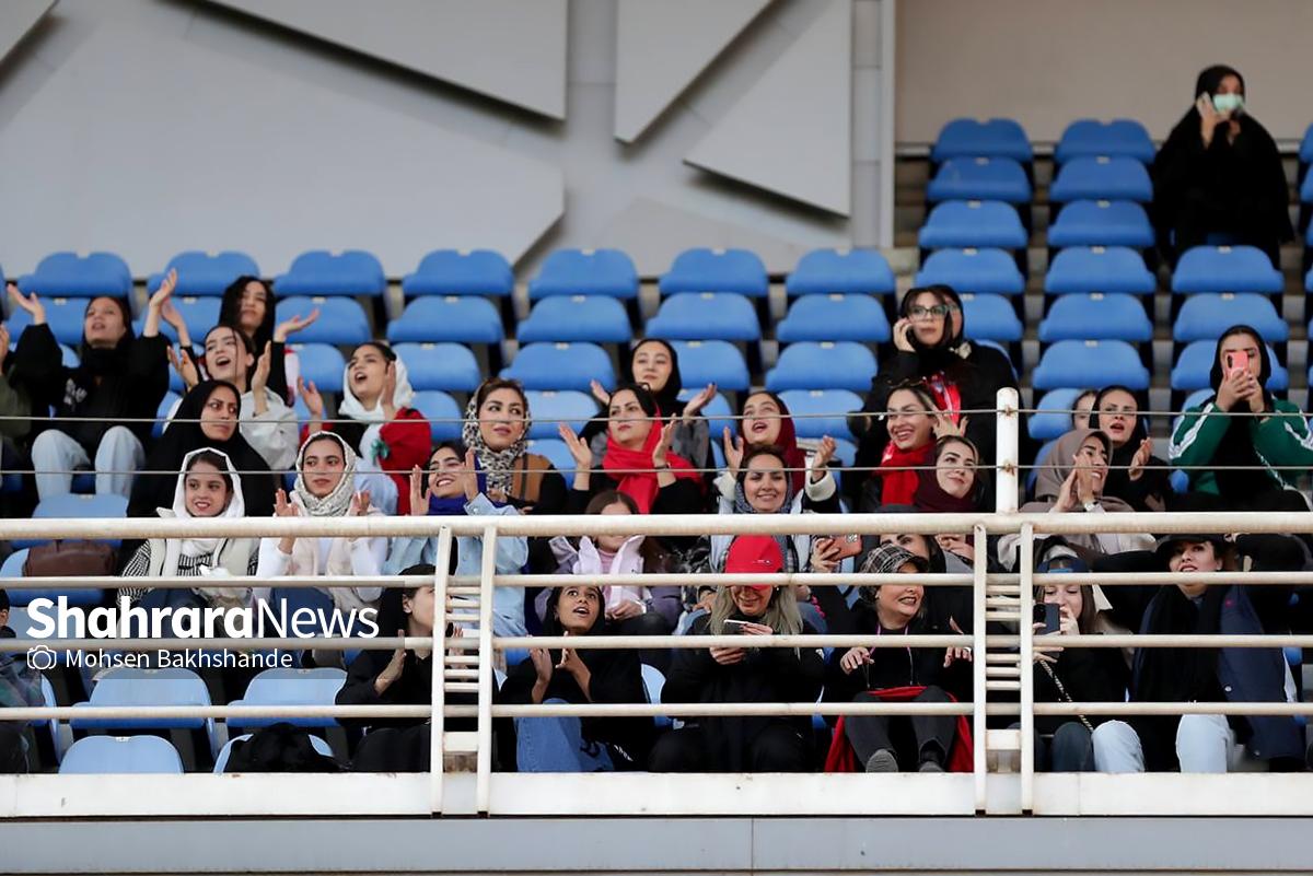 اولین گروه بانوان مشهدی وارد ورزشگاه امام رضا (ع) شدند + عکس