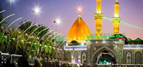 برگزاری نماز پرشور عید فطر در بین الحرمین کربلا (یکم فروردین ۱۴۰۵) + فیلم