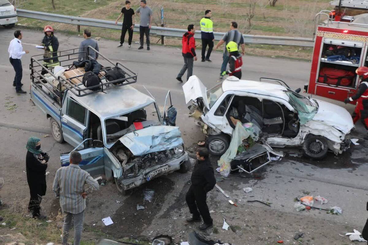 نجات چهار نفر از حادثه تصادف خودرو‌ها در نزدیکی ده‌غیبی (یکم فروردین ۱۴۰۵)