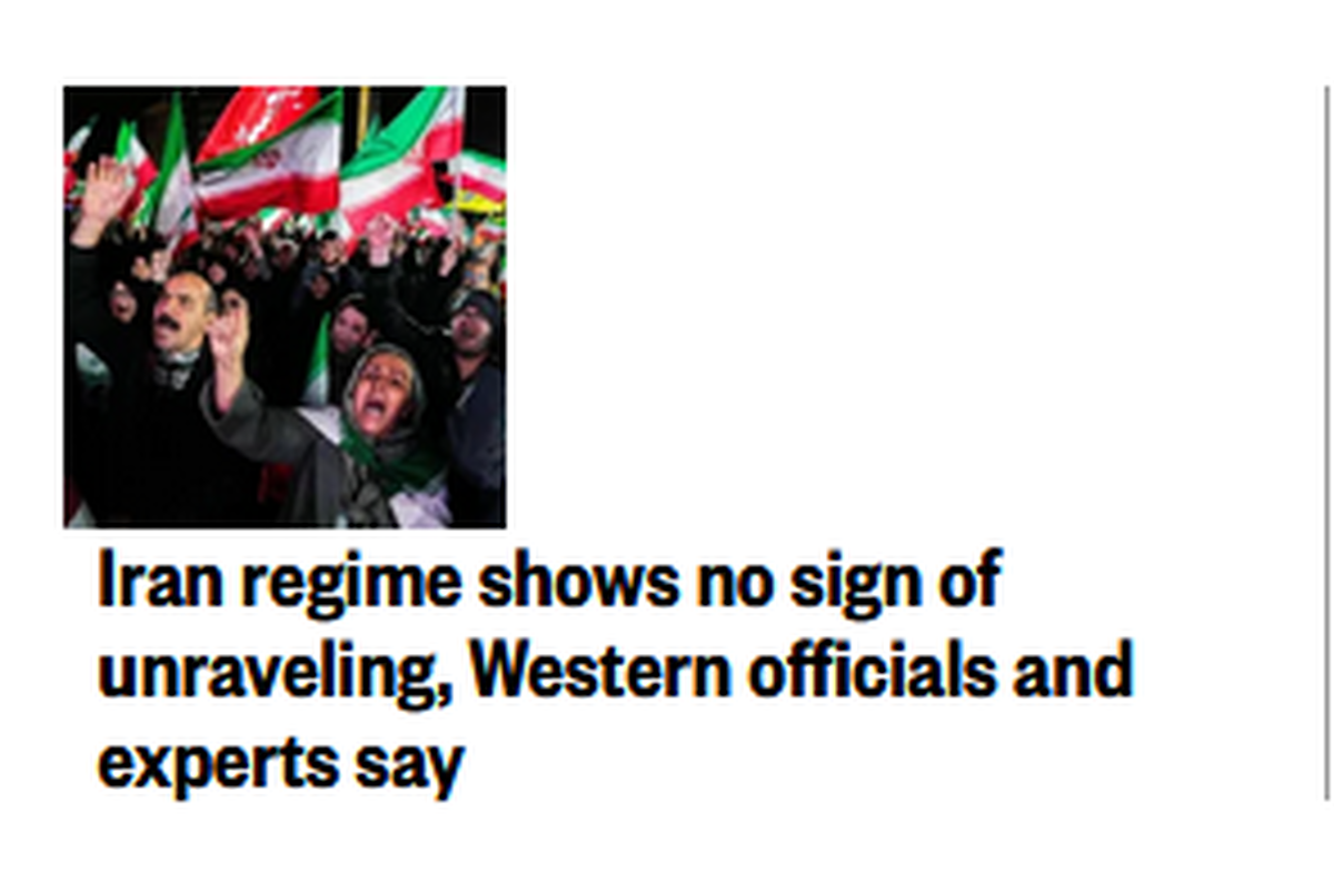 سی‌ان‌بی‌سی نیوز: رژیم ایران هیچ نشانه‌ای از فروپاشی را نشان نمی‌دهد