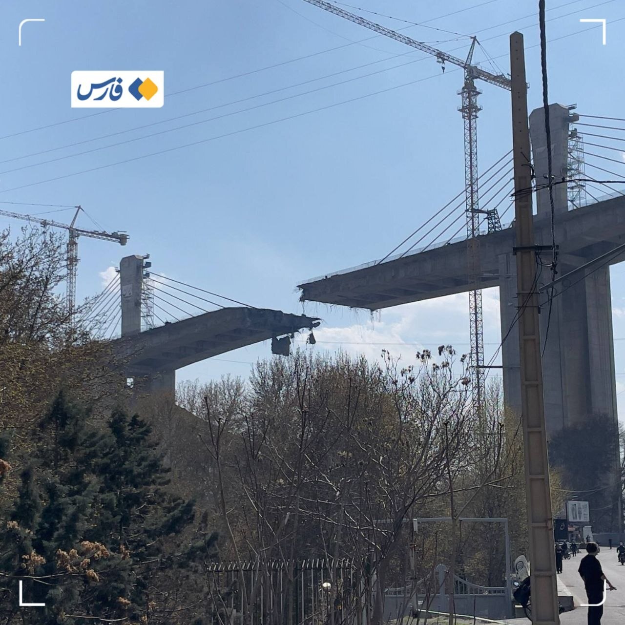بلندترین پل خاورمیانه در کرج توسط دشمن هدف حمله قرار گرفت (۱۳ فروردین ۱۴۰۵) + تصویر