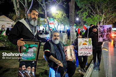 گزارش تصویری | سی‌وسومین شب حضور حماسی مردم مشهد در خیابان‌ها