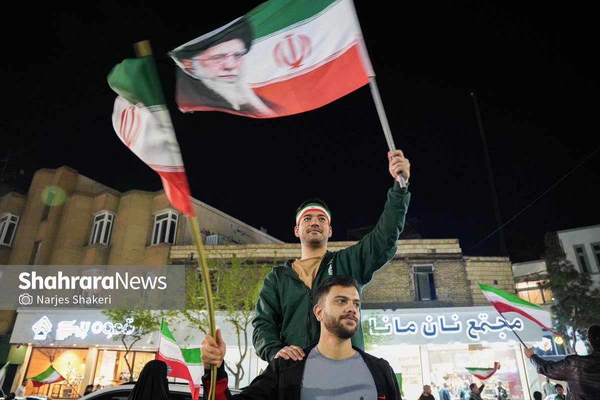 گزارش تصویری | سی‌وچهارمین خروش شبانه مشهدی‌ها در حمایت از نیروهای مسلح