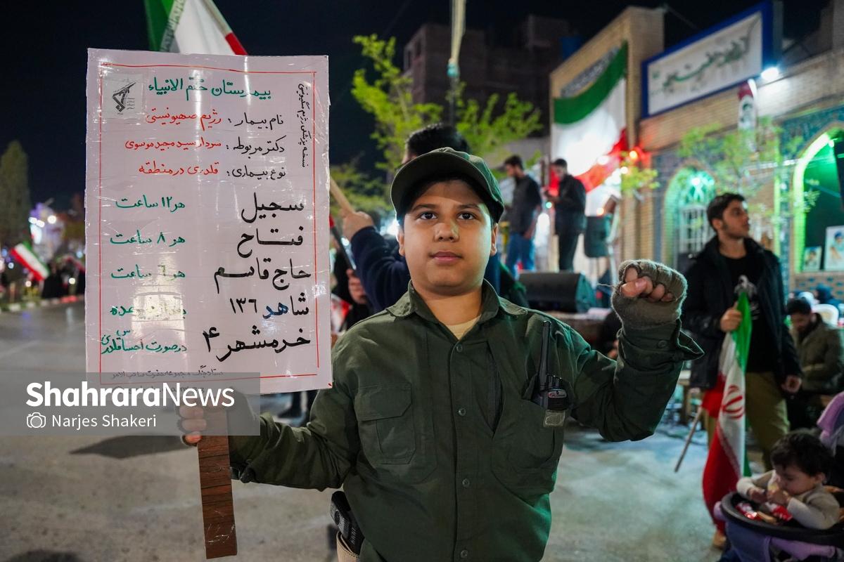 گزارش تصویری | سی‌وچهارمین خروش شبانه مشهدی‌ها در حمایت از نیروهای مسلح