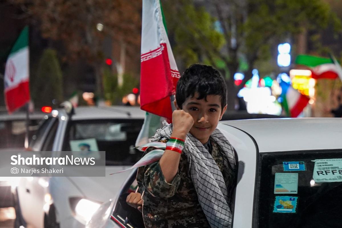 گزارش تصویری | سی‌وچهارمین خروش شبانه مشهدی‌ها در حمایت از نیروهای مسلح