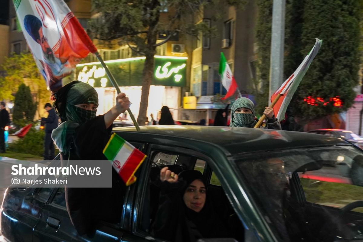 گزارش تصویری | سی‌وچهارمین خروش شبانه مشهدی‌ها در حمایت از نیروهای مسلح