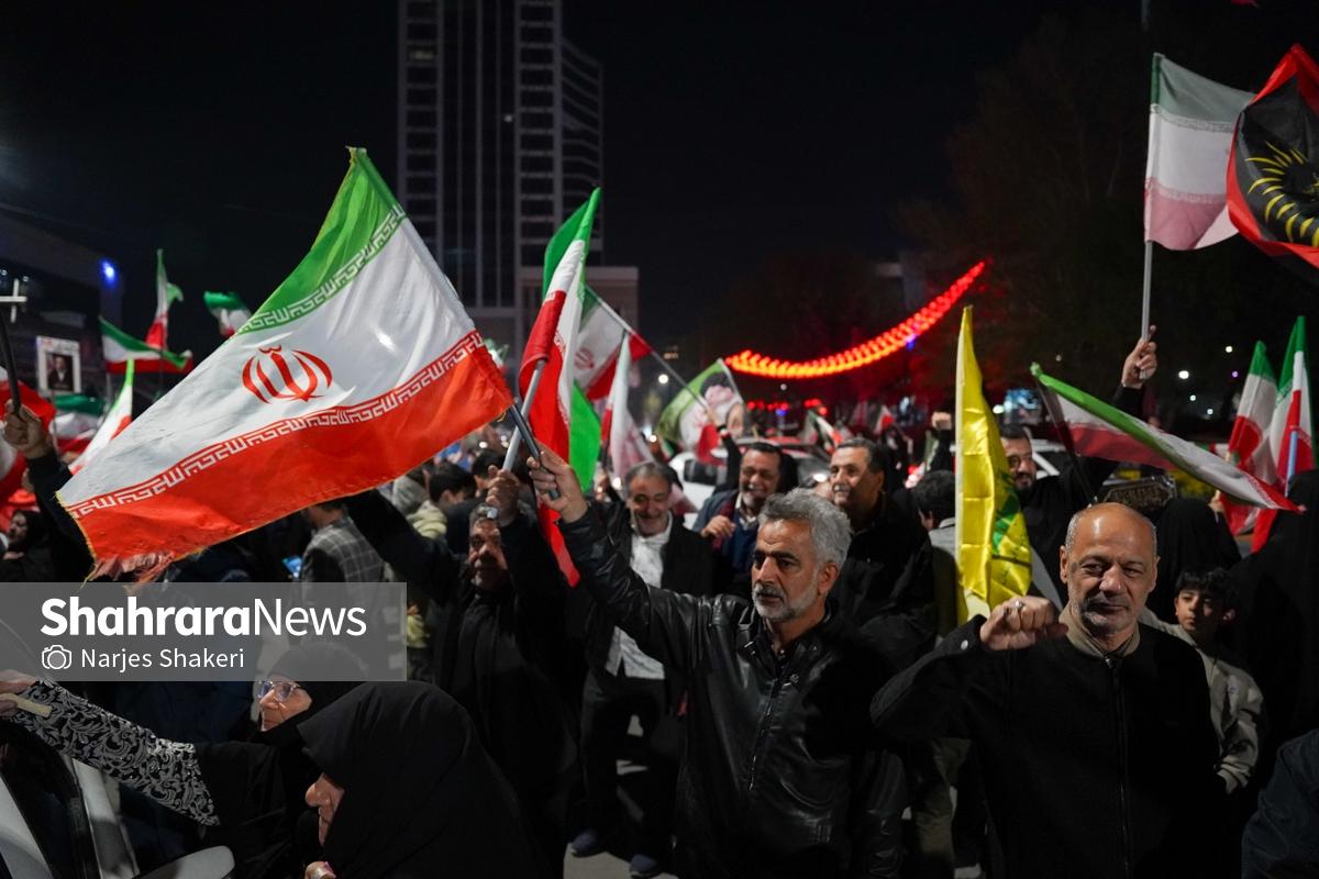 گزارش تصویری | سی‌وچهارمین خروش شبانه مشهدی‌ها در حمایت از نیروهای مسلح