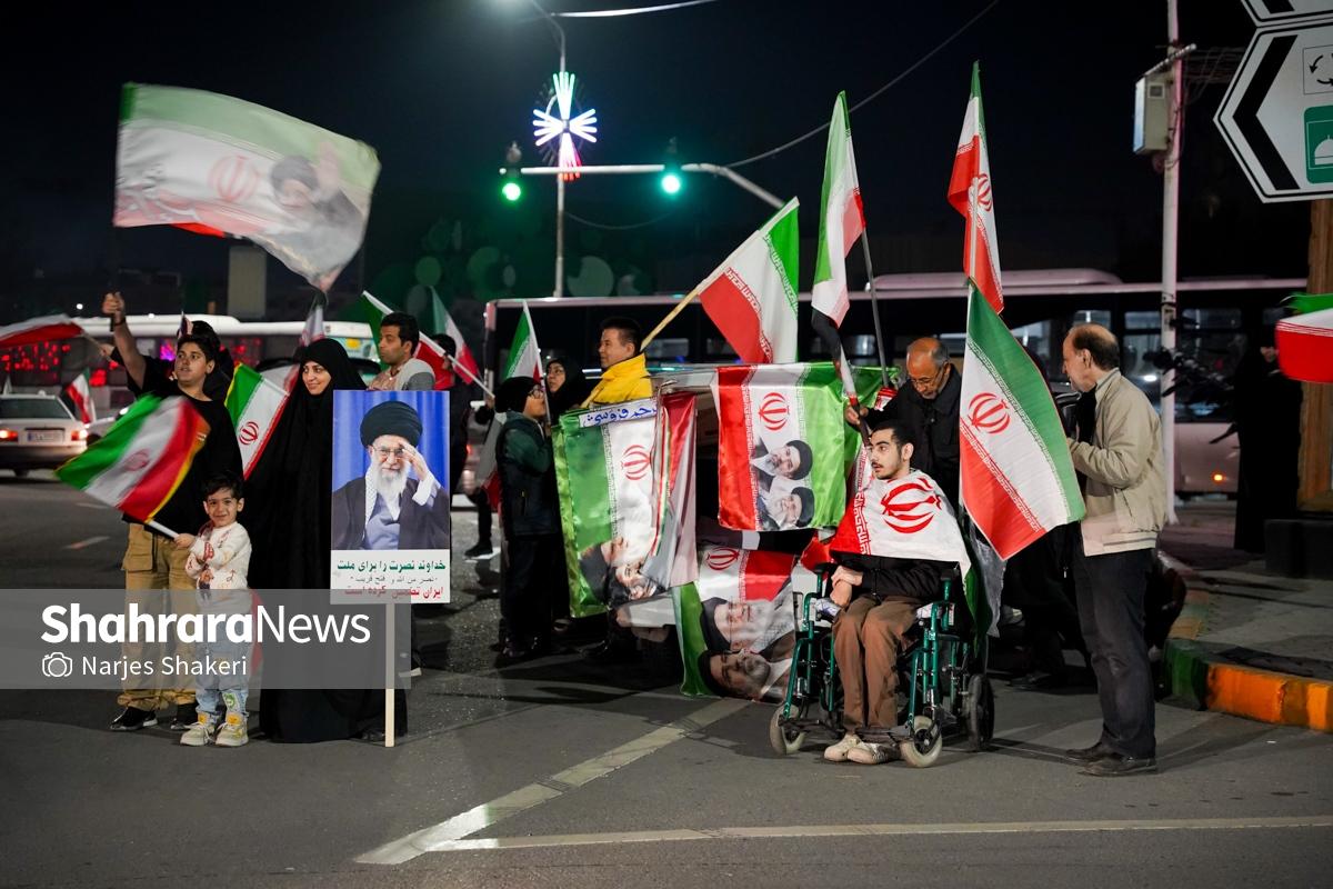 گزارش تصویری | سی‌وچهارمین خروش شبانه مشهدی‌ها در حمایت از نیروهای مسلح