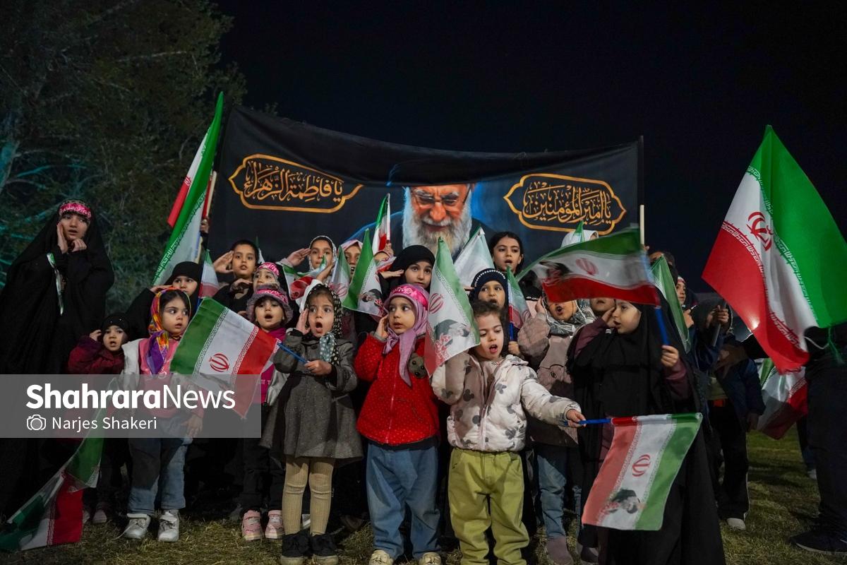 گزارش تصویری | سی‌وچهارمین خروش شبانه مشهدی‌ها در حمایت از نیروهای مسلح