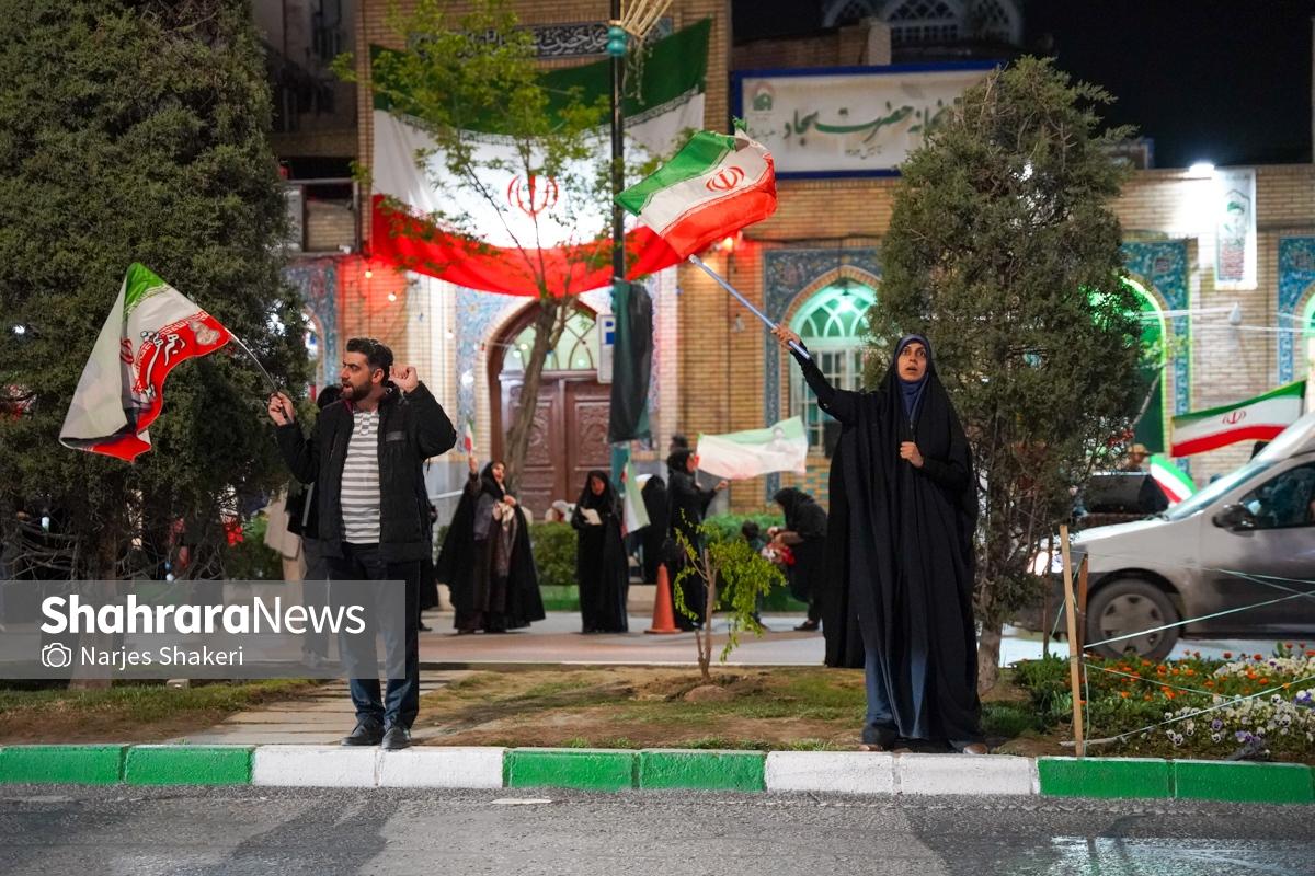 گزارش تصویری | سی‌وچهارمین خروش شبانه مشهدی‌ها در حمایت از نیروهای مسلح