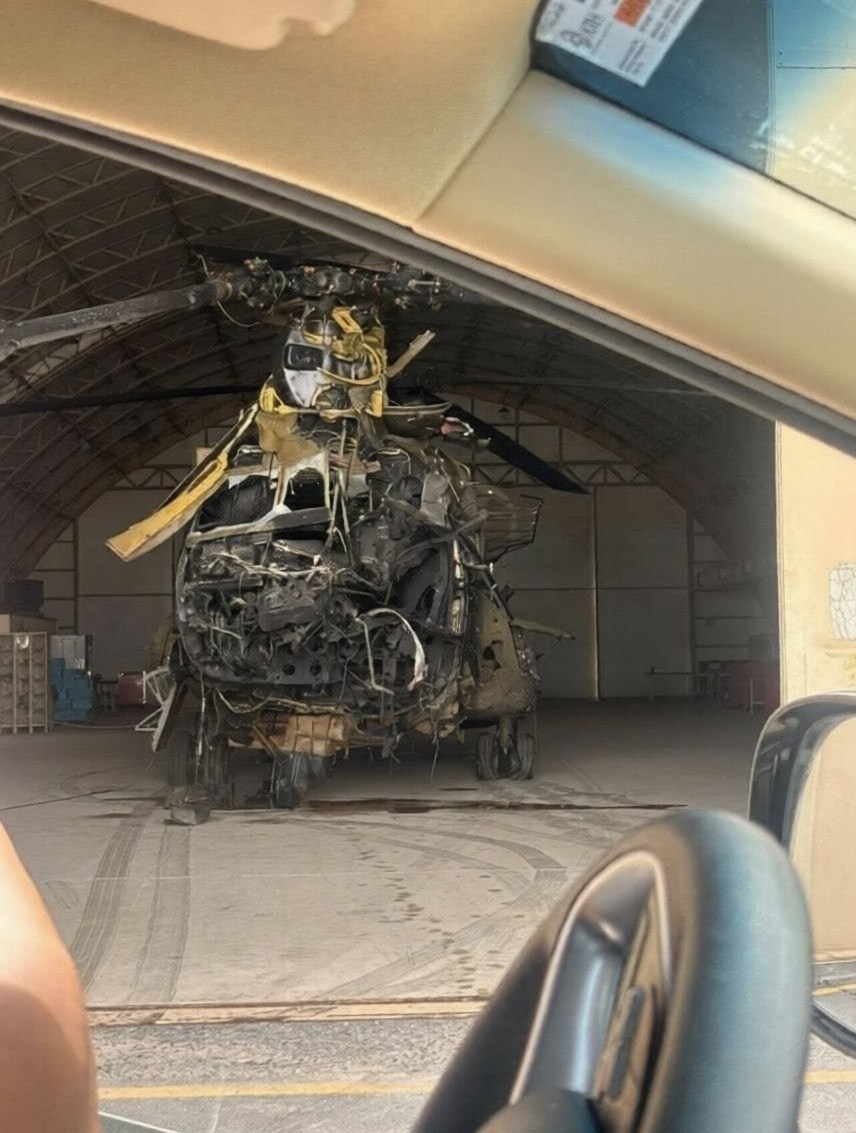 تصاویری از هلیکوپتر CH-۴۷ که در کویت هدف قرار گرفت (۱۵ فروردین ۱۴۰۵)