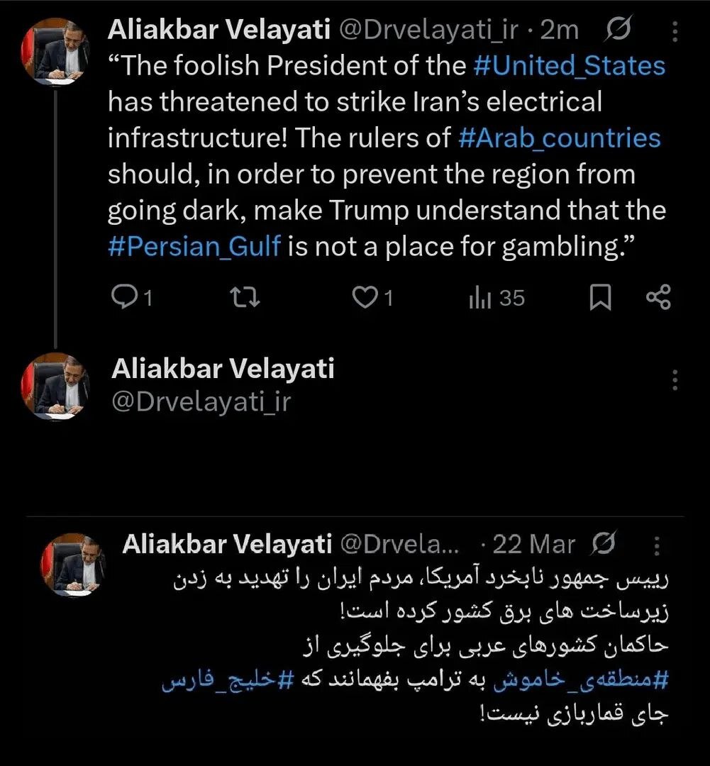 ولایتی: خلیج فارس جای قمار نیست ولایتی: خلیج فارس جای قمار نیست