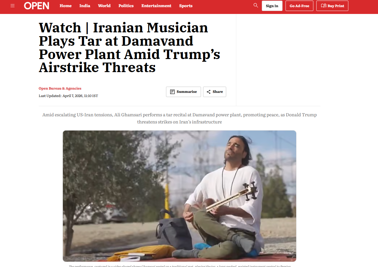 تحصن علی قمصری در نیروگاه دماوند، واکنش رسانه‌ها و هنرمندان خارجی را برانگیخت