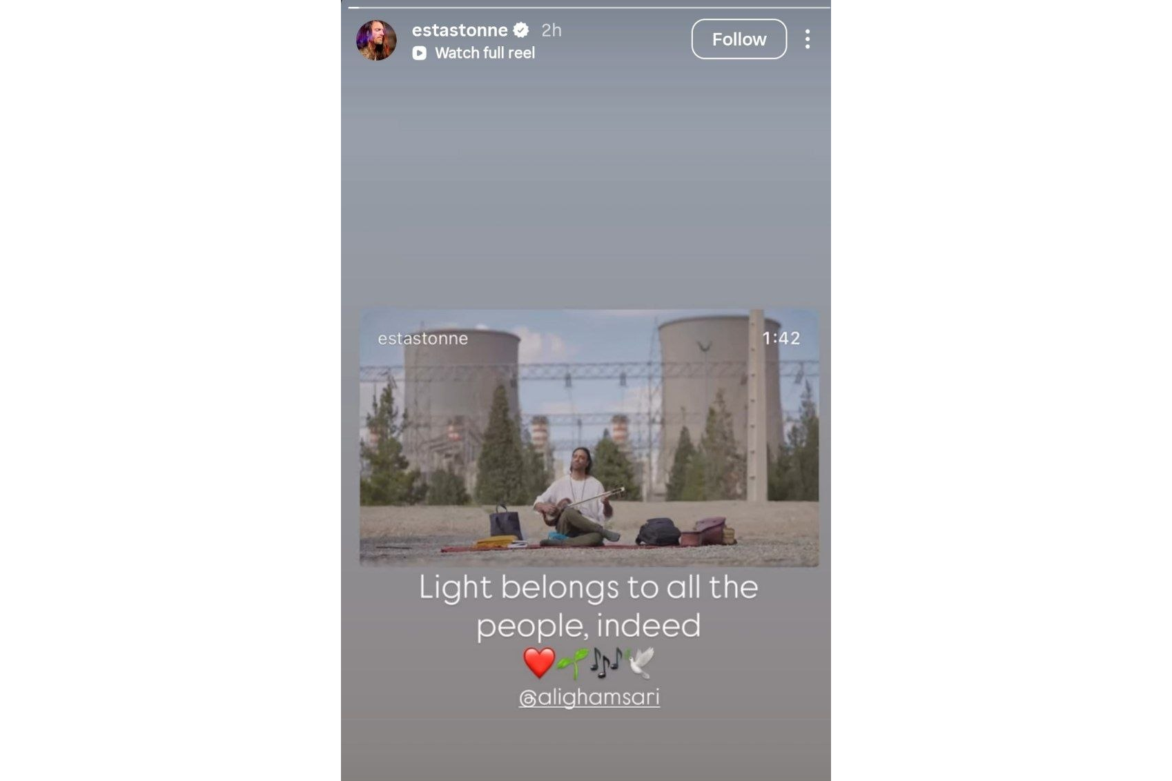 تحصن علی قمصری در نیروگاه دماوند، واکنش رسانه‌ها و هنرمندان خارجی را برانگیخت