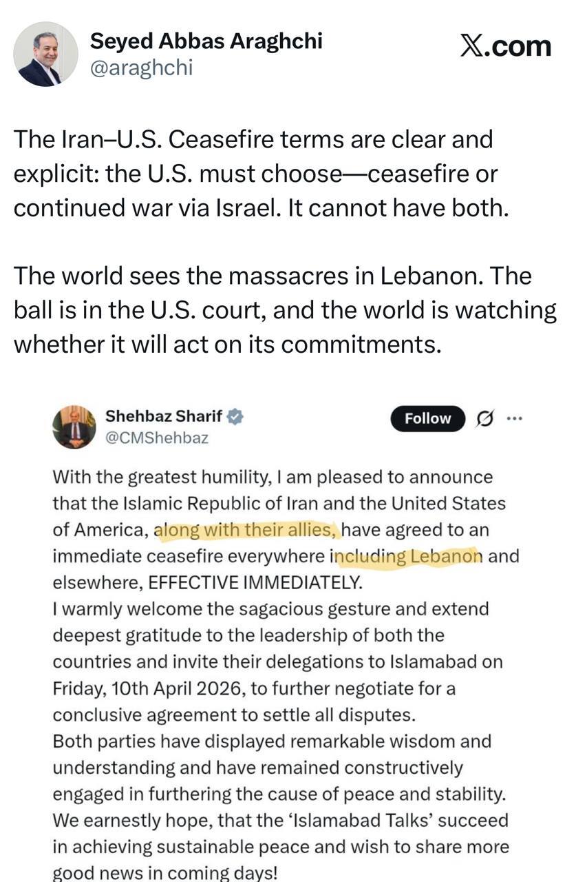 عراقچی: جهان در حال نظاره است که آمریکا به تعهداتش عمل میکند یا نه! عراقچی: جهان در حال نظاره است که آمریکا به تعهداتش عمل میکند یا نه!