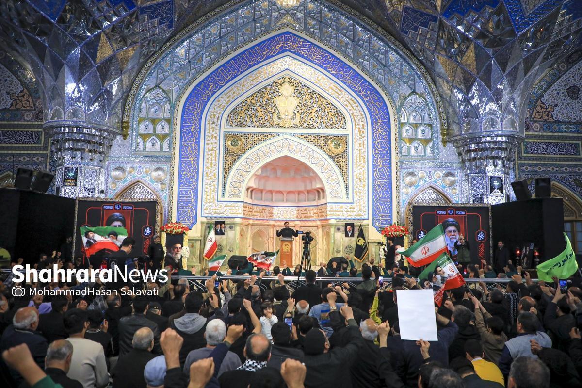 مراسم چهلمین روز شهادت رهبر شهید انقلاب اسلامی در حرم مطهر رضوی برگزار شد