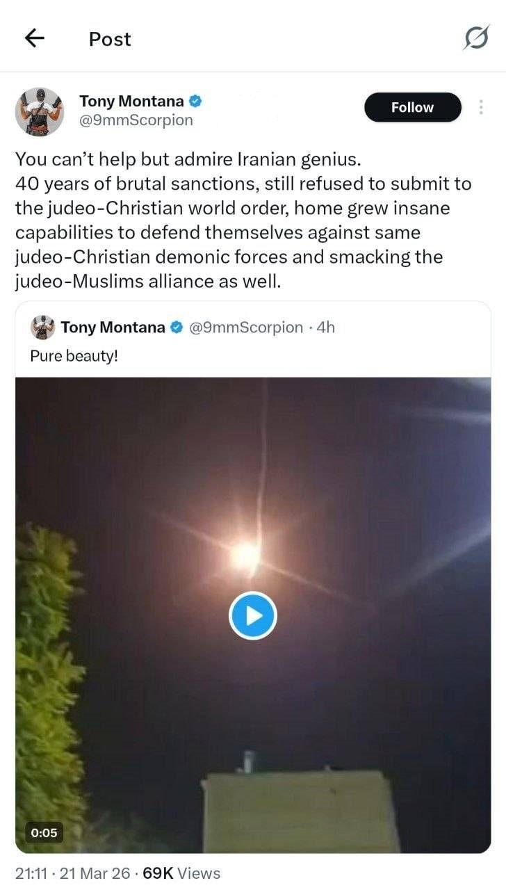 واکنش کاربران خارجی در میانه جنگ به قدرت ایران در برابر دشمن آمریکایی-صهیونی