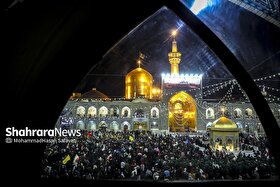 رونمایی از دیوارنگاره تعاملی به یاد شهدای میناب در حرم مطهر رضوی + عکس