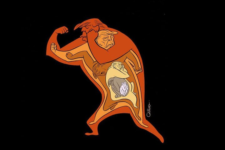 ائتلاف کاریکاتوریستهای جهانی به آمریکا و رژیم صهیونیستی ائتلاف کاریکاتوریستهای جهانی به آمریکا و رژیم صهیونیستی