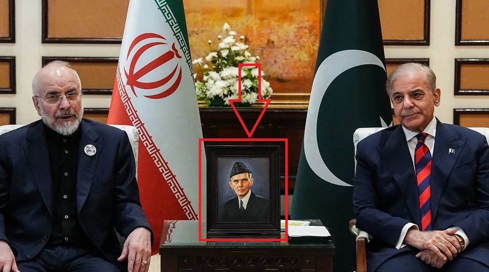 قاب عکس میان قالیباف و شهبازشریف تصویر چه کسی است؟ | پیام مهم و دائمی پاکستانی‌ها برای رژیم اسرائیل