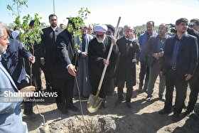 کاشت نهال امید در باغ امام رضا (ع) در لبیک به فرمایش رهبر معظم انقلاب