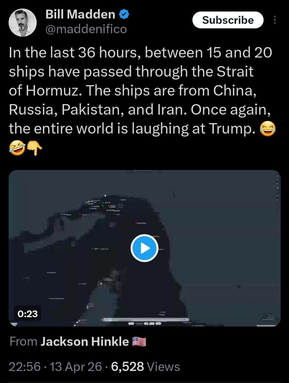 واکنش کنایه آمیز کاربران در فضای مجازی به محاصره دریایی ایران | ترامپ دلقکی در قامت رئیس جمهور