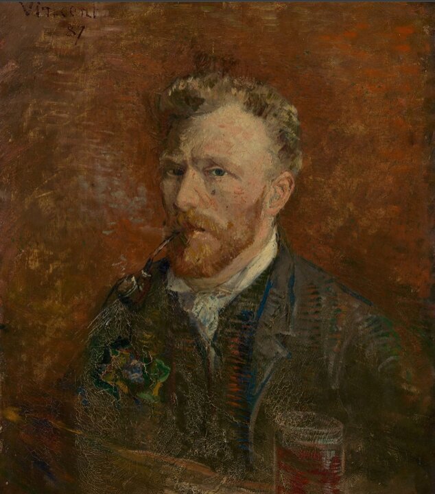 یک اثر هنری را دقیقتر ببینیم «خودنگاره با لیوان» اثر «ونسان ونگوگ» سال ۱۸۸۷