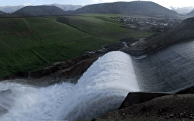 ویدیو| سد قشلاق سنندج سرریز کرد (۲۷ فروردین ۱۴۰۵)