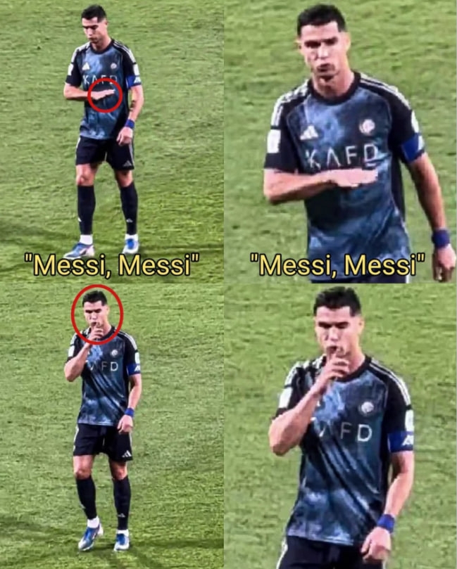 واکنش جالب رونالدو به تشویق مسی توسط هواداران الوصل