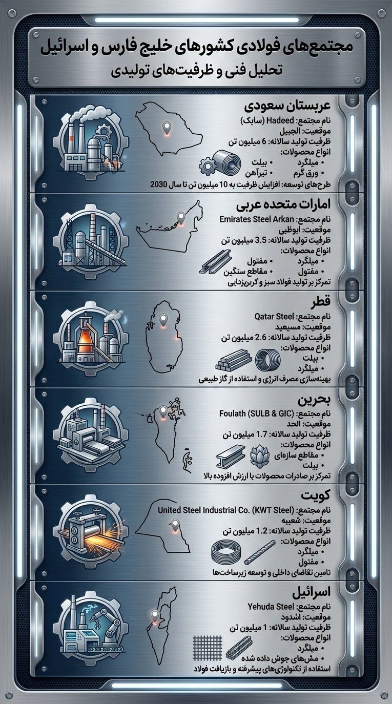 پاسخ ایران به حمله دشمن به صنایع فولادی | بانک اهداف زیرساختی در اسرائیل و ۵ کشور منطقه اعلام شد