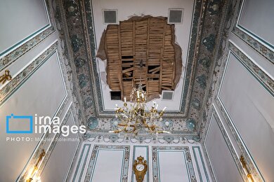 گزارش تصویری | اثر جنگ بر پیشانی کاخ سعدآباد