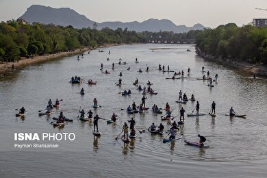 گزارش تصویری | جشنواره پدل‌برد سواری - زاینده‌رود