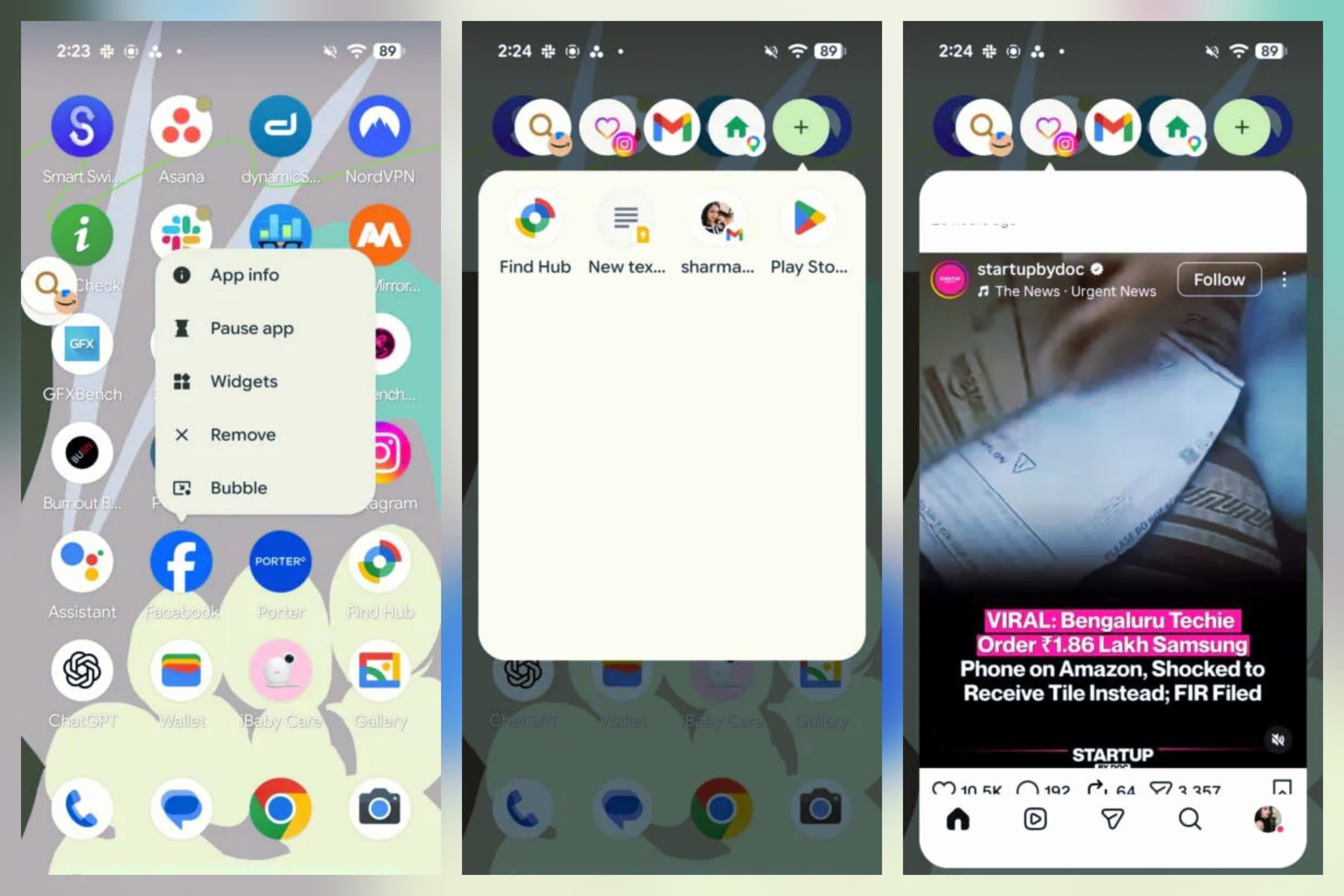 گوگل Android ۱۷ را عرضه کرد؛ تمرکز ویژه بر هوش مصنوعی و مولتیتسکینگ تصویر رسمی از قابلیت Bubble apps