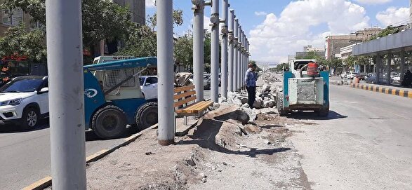 جابه‌جایی ایستگاه مسیر ویژه خط یک BRT در میدان فجر مشهد