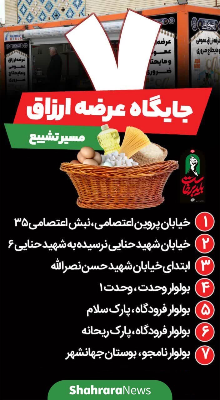 استقرار ۱۳ جایگاه موقت عرضه ارزاق عمومی در مشهد مقدس + آدرس استقرار ۱۳ جایگاه موقت عرضه ارزاق عمومی در مشهد مقدس + آدرس