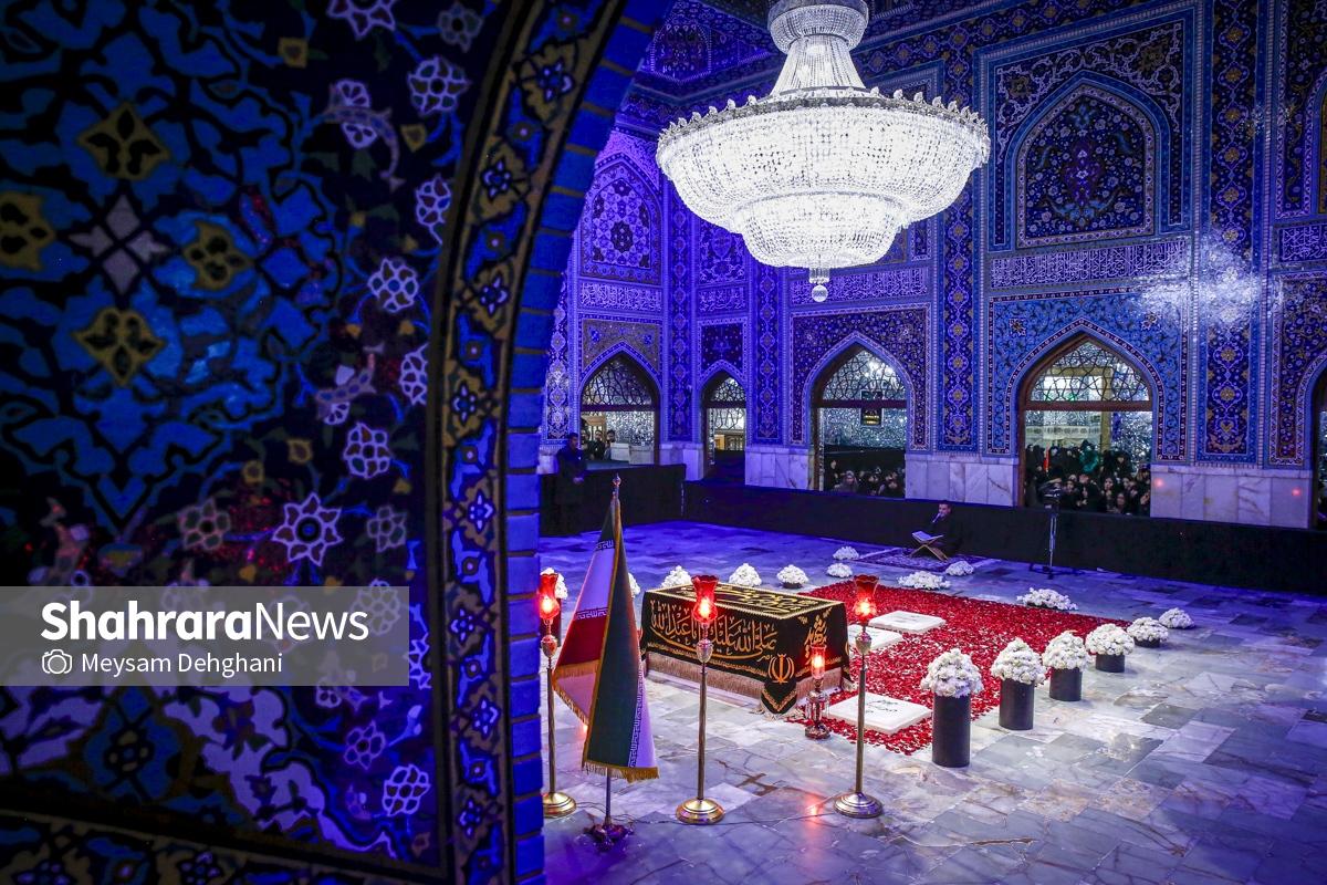 گزارش تصویری | مزار مطهر رهبر شهید انقلاب اسلامی در رواق دارالذکر حرم مطهر رضوی