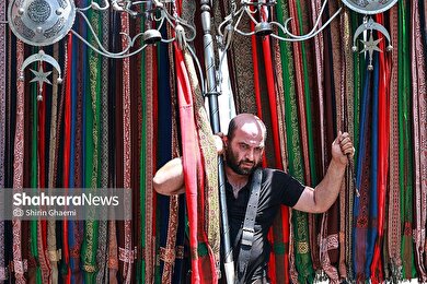 گزارش تصویری | عزاداری روز تاسوعای حسینی در خیابان های اطراف حرم مطهر رضوی