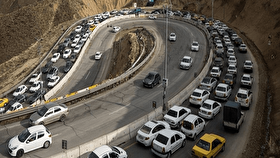 ترافیک خودرویی در جاده‌های کندوان و هراز سنگین است (۷ تیر ۱۴۰۵)