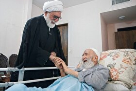 عیادت تولیت آستان قدس رضوی به نمایندگی از رهبر انقلاب از حجت‌الاسلام راشد یزدی