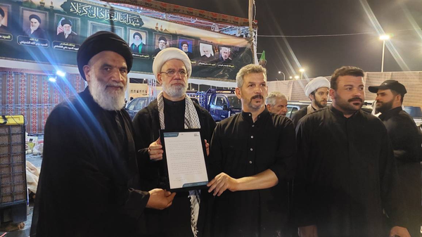 ابلاغ قدردانی رهبر معظم انقلاب به خادمان اربعین در مرز شلمچه عراق